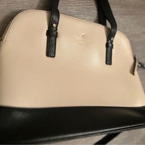 Kate Spade bone & black Rachelle satchel